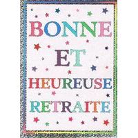 Carte Kub Maxi - Bonne et heureuse retraite Etoiles - 22.5x30.5 cm